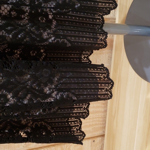 Free People Rocco Black Illusion Lace Open Back Mini Dress Size 4 - Picture 5 of 7